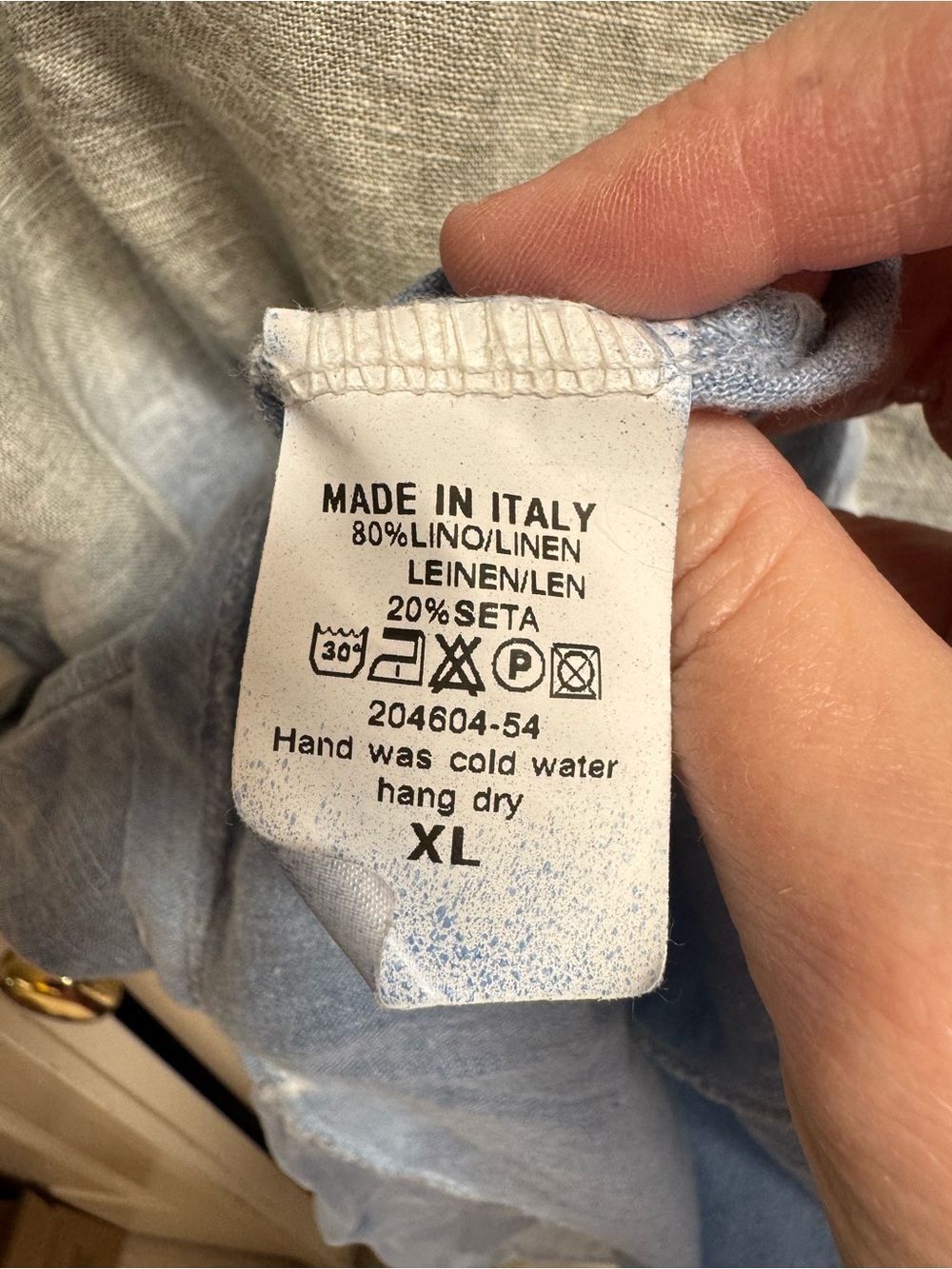 Belle France Linen Tunic Made In Italy - Picture 5 of 6